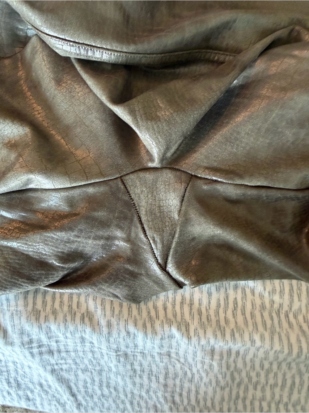 SPANX Olive Green Faux-Leather High-Waist Leggings - Picture 9 of 10
